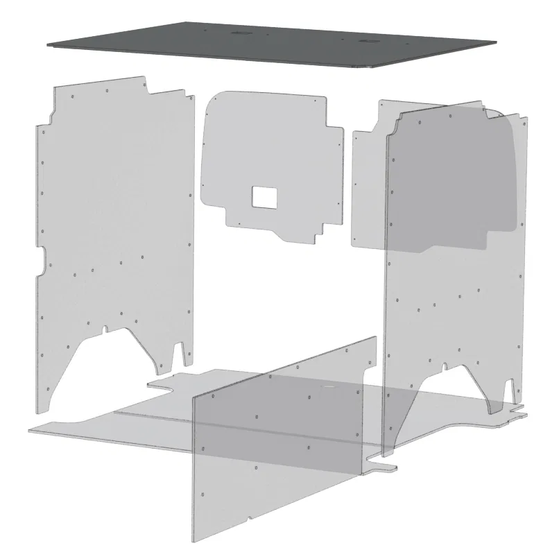 73C5-114-2613LX – LEGEND FLEET Van Ceiling Liner, Textured Gray Polypropylene Outer Layer With A Plastic Core Backed ...